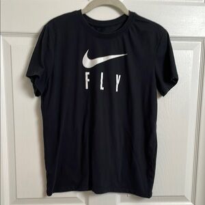 NIKE FLY tee t shirt Black White DRI FIT Medium Womens